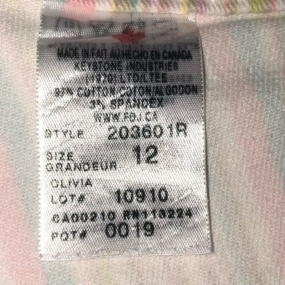 High Rise Stripe Cut Off Jean Shorts Size 12 Pastel White French Dressing Canada - Picture 5 of 7